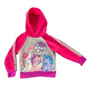 My Little Pony Pink Hooded Fleece Sweatshirt, Girls size 4T